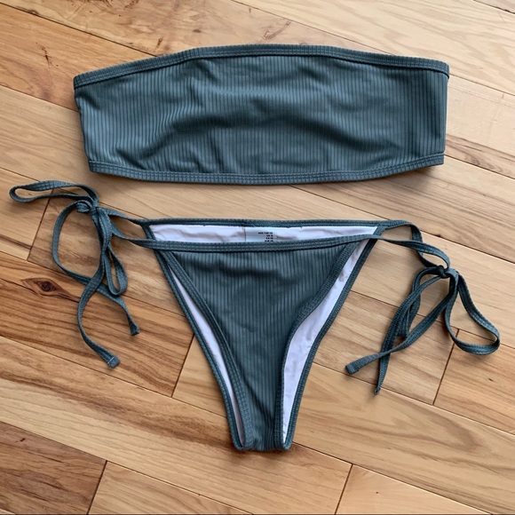 NWOT Paper Heart Swim Bikini Set - Picture 1 of 9